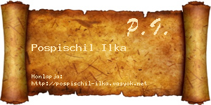 Pospischil Ilka névjegykártya